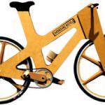 Fully recyclable, the bike made out of cardboard