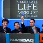 Vino, Marco Fantinel ha suonato la campana di apertura del NASDAQ a New York