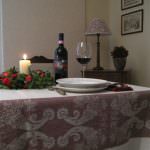 Una tovaglia rosso Brunello per il pranzo di Natale