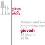 Milano Food Week: eventi in programma giovedì 10 giugno
