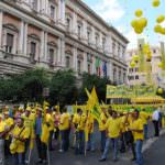 Roma: "Sfilata" di pastori e pecore davanti alla sede del Ministero dell'Agricoltura