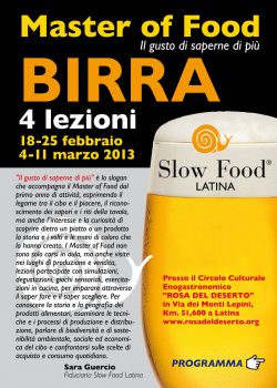 Latina, Master of Food dedicato alla birra