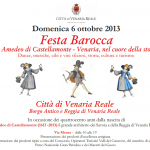 Domenica 6 ottobre, Festa Barocca a Venaria Reale