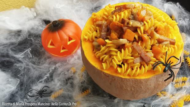 Ricetta di Halloween: Fusilloni Oro Natura Farmo con zucca, funghi e speck!