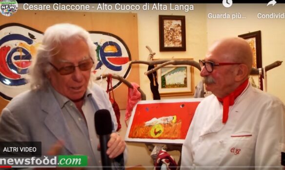 Cesare Giaccone cuoco naif delle Alte Langhe, artista in cucina e sulle tele (Video)