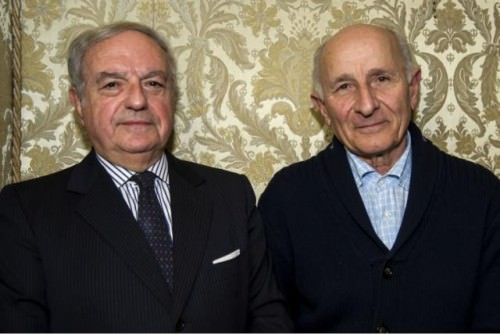 Il presidente di IEA e di Assoedilizia Achille Colombo Clerici con Don Gino Rigoldi