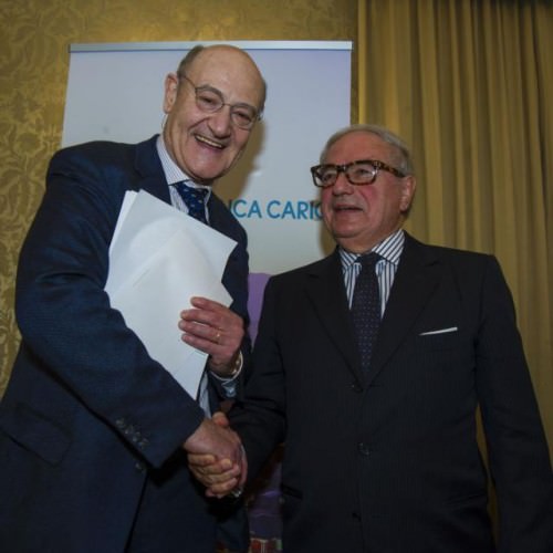 Il presidente di IEA e di Assoedilizia Achille Colombo Clerici con Gabriele Nissim