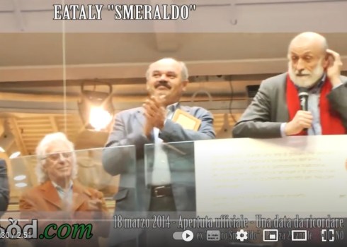 Inaugurazione EATALY a Milano con Oscar Farinetti, Carlin Petrini, Cino Tortorella… (VIDEO)