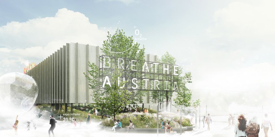 Expo 2015, padiglione austriaco: Edificio e bosco raggiungono il loro punto più alto