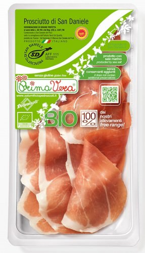 Prosciutto San Daniele Bio - preaffettato biologico Pedrazzoli Primavera Bio