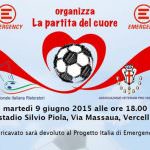 Vercelli, martedì 9 giugno: Appuntamento con la Partita del Cuore organizzata da Emergency