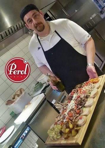 Andrea Castaldo con il taglierone del Rechef 