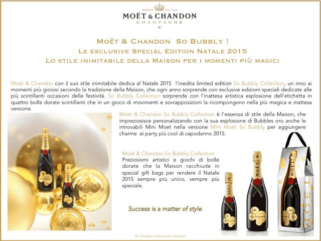 Moët & Chandon per il Natale 2015: So Bubbly limited