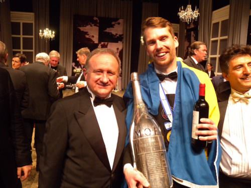 Jon Arvid Rosengren con il Presidente ASPI Giuseppe Vaccarini, Miglior Sommelier del Mondo 1978 