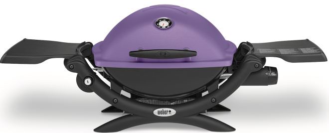 51200001B 2015 Weber Q 1200 Gas Grill LP Purple Product Straight On