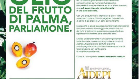 Campagna AIDEPI su Olio di Palma