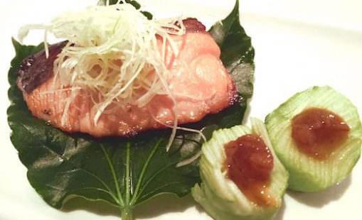Salmone Misoyaki (col sake) di Kiyo