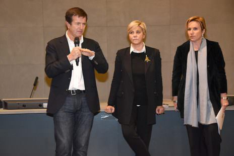 Il  Sindaco di Bergamo Giorgio Gori - il Vicesindaco di Brescia Laura Castelletti e il Direttore scientifico di East Lombardy Roberta Garibaldi