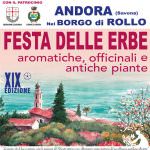 Festa delle Erbe Aromatiche, Officinali e Antiche Piante - 16 e 17 giugno 2018 - Borgo di Rollo, Andora (SV)