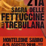 A Monteleone Sabino si gusta un'antica ricetta: le fettuccine alla trebulana,