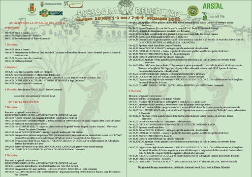 Alla Sagra dell’Olivo protagonista l’olio d’oliva di Canino