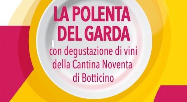 Polenta del Garda Bresciano con  rosso Noventa di Botticino