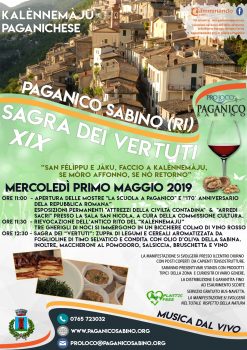 E’ festa a Paganico Sabino (RI) con il Calendimaggio e la Sagra dei Vertuti