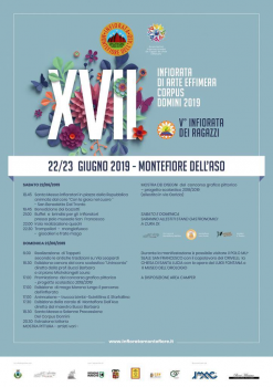 L’arte effimera dell’infiorata di Montefiore dell’Aso (AP) prende vita con il Corpus Domini – 22/23 giugno