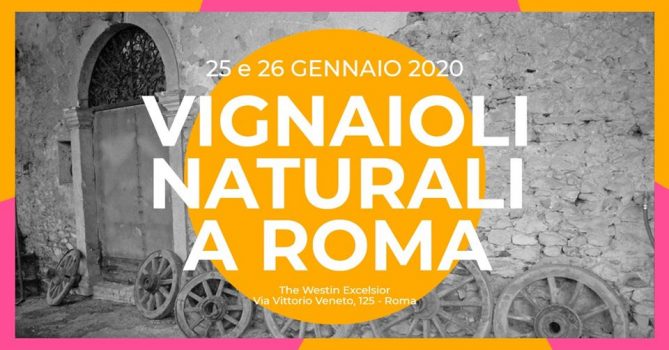 Torna vestito di rosa e arancio Vignaioli Naturali a Roma