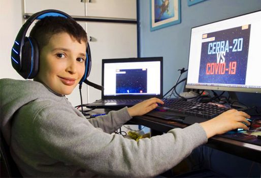 A Binasco, uno studente di IV elementare crea un videogioco contro il coronavirus