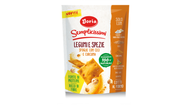 Da Doria la rivoluzione naturale dello snack: NUOVI Semplicissimi Legumi e Riso e Semplicissimi Legumi e Spezie