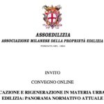 WEBINAR ASSOEDILIZIA "LE NOVITA' LEGISLATIVE IN MATERIA DI EDILIZIA E DI URBANISTICA"