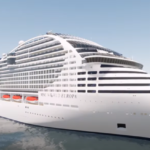 La nave da crociera del futuro: avrà una silhouette futuristica, la prua a forma di FRECCIA e la poppa a Y