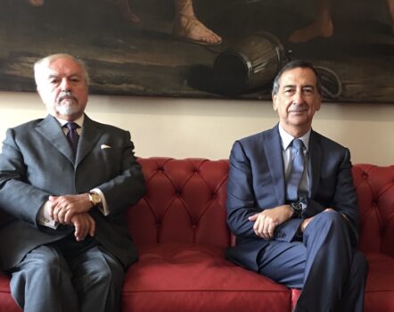 Incontro di Achille Colombo Clerici, presidente di Assoedilizia, con il candidato sindaco di Milano Giuseppe Sala