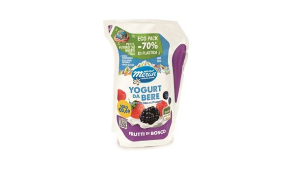 Yogurt da bere in eco pack di Latteria Merano con il 70% di plastica in meno!