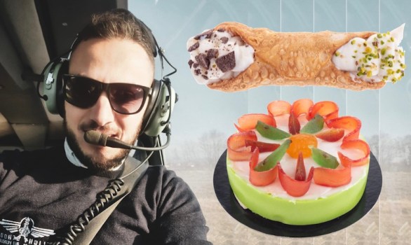 Il cannolo ragusano mette le ali con Salvatore Maltese, aviatore e pasticciere