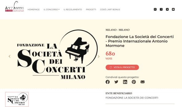 Premio Internazionale Antonio Mormone al Concorso Art Bonus 2021… servono voti!