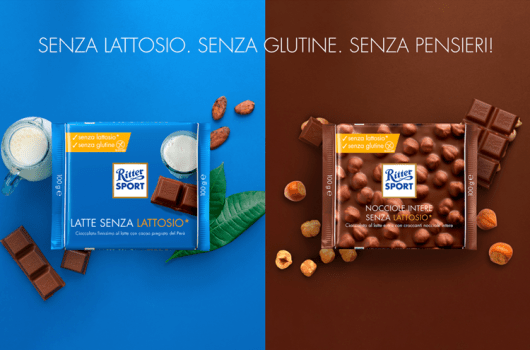 Ritter Sport senza lattosio e glutine, il cioccolato al latte buono per tutti