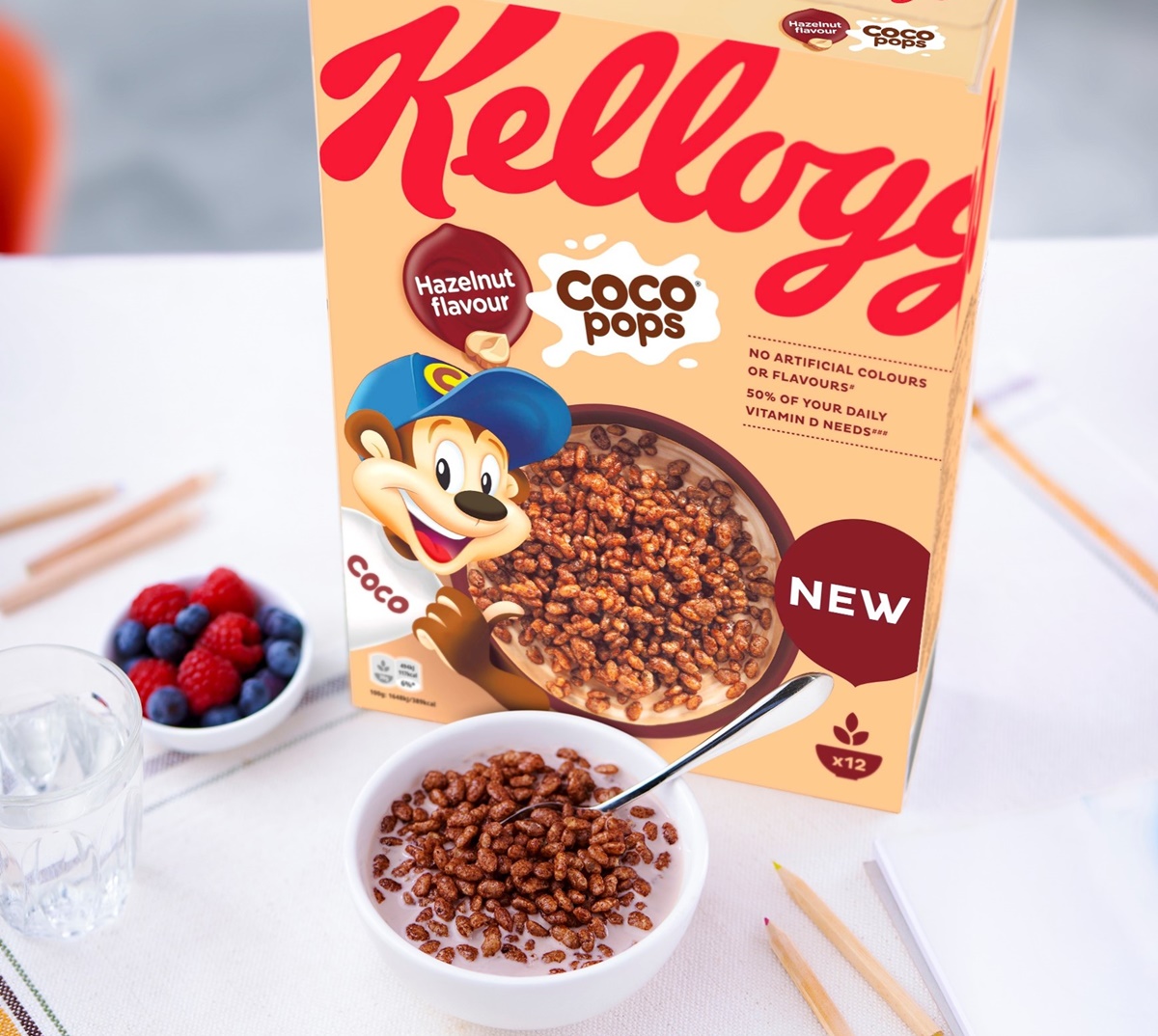 Kellogg Italia presenta i Coco Pops al gusto di nocciola