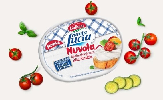 Galbani Santa Lucia, marchio storico di Galbani e parte di Lactalis Italia presenta Nuvola, l’innovativo spalmabile a base ricotta