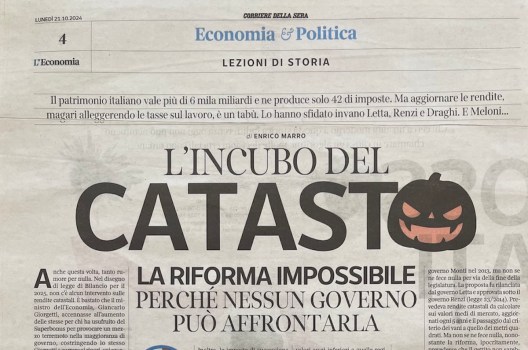 RIFORMA DEL CATASTO ?    Il parere del presidente di Assoedilizia Achille Colombo Clerici