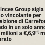 Carrefour Italia - NewPrinces: comunicato ufficiale Rothschild & Co, advisor finanziario dell'operazione